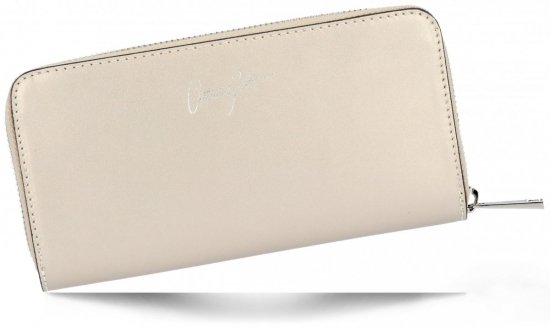 Vittoria Gotti Elegancki Firmowy Skórzany Portfel Damski Made in Italy Złoty