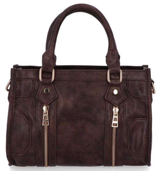 Torebka Damska w Stylu Vintage firmy Herisson 16B6047 Czekoladowa