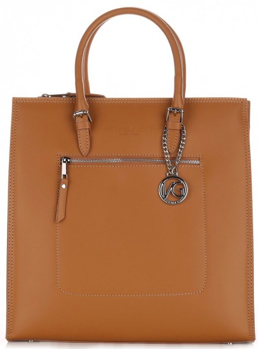 GEANȚĂ DIN PIELE business Vittoria Gotti roșcat V8653