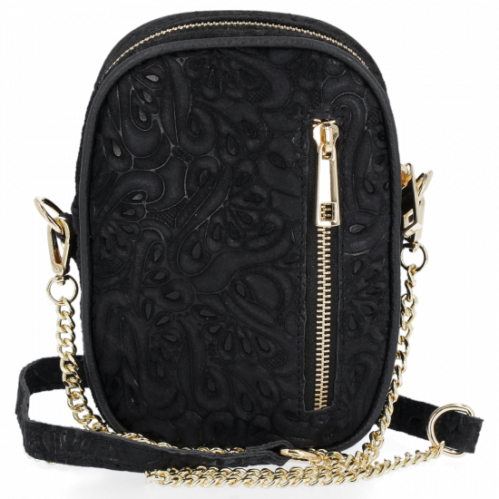 GEANȚĂ DIN PIELE universală Vittoria Gotti negru V6208F