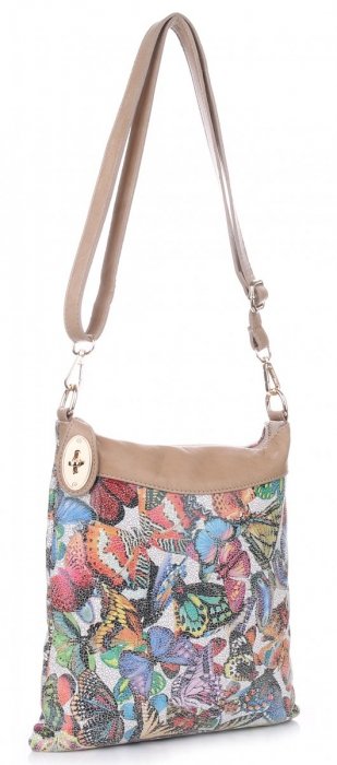 GEANȚĂ DIN PIELE tip poștaș Genuine Leather maro pământiu 14