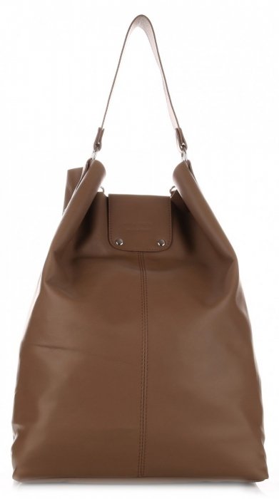 GEANȚĂ DIN PIELE shopper bag Vera Pelle maro pământiu 3292