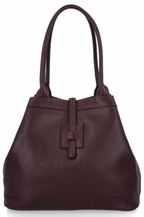 Geantă elegantă din piele Shopper Bag 208S bordo
