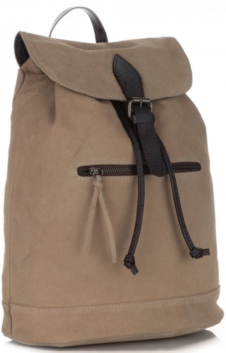 GEANȚĂ DIN PIELE rucsac Vittoria Gotti maro pământiu 80022