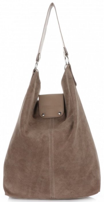GEANȚĂ DIN PIELE shopper bag Vittoria Gotti maro pământiu V3292C