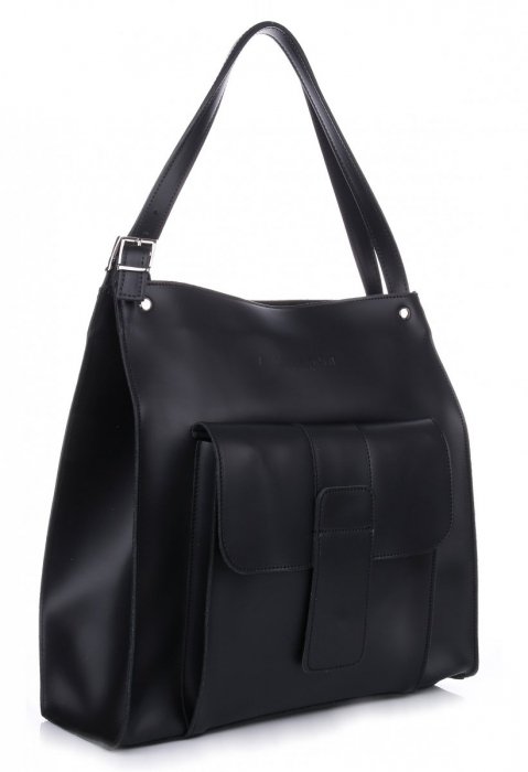 GEANȚĂ DIN PIELE shopper bag Vittoria Gotti negru 8286