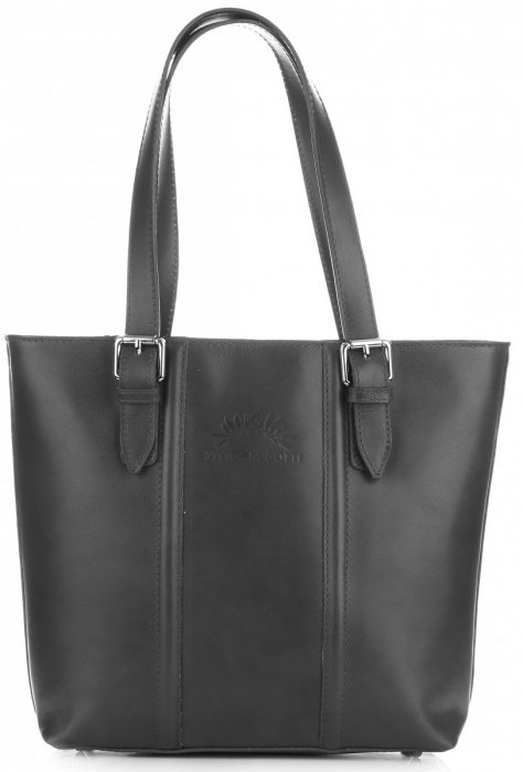 GEANȚĂ DIN PIELE clasică Vittoria Gotti gri V9055