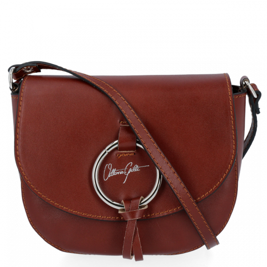 GEANȚĂ DIN PIELE tip poștaș Vittoria Gotti maro B21