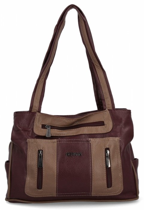 GENȚĂ DE DAMĂ shopper bag Hernan vișiniu 3892-1