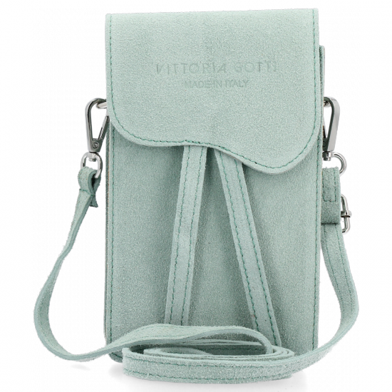 GEANȚĂ DIN PIELE universală Vittoria Gotti mentă V6256C