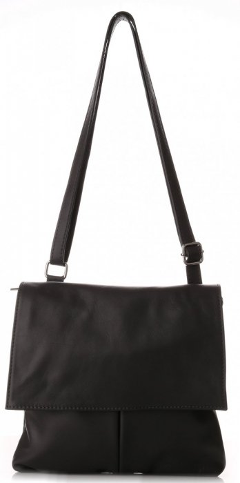 GEANȚĂ DIN PIELE tip poștaș Vittoria Gotti gri V402