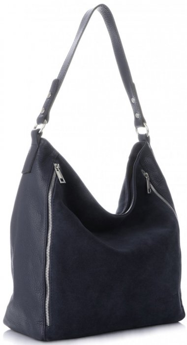 GEANȚĂ DIN PIELE shopper bag Vittoria Gotti mov V3368