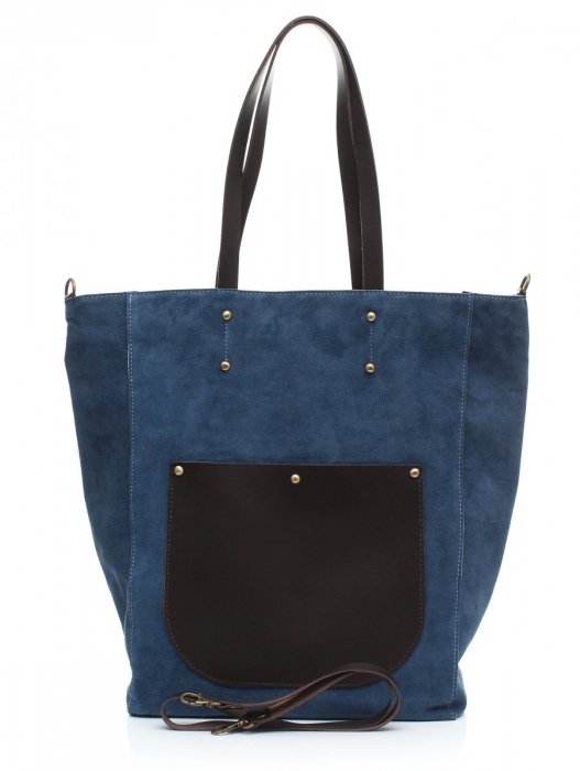 GEANȚĂ DIN PIELE universală Genuine Leather denim 808036