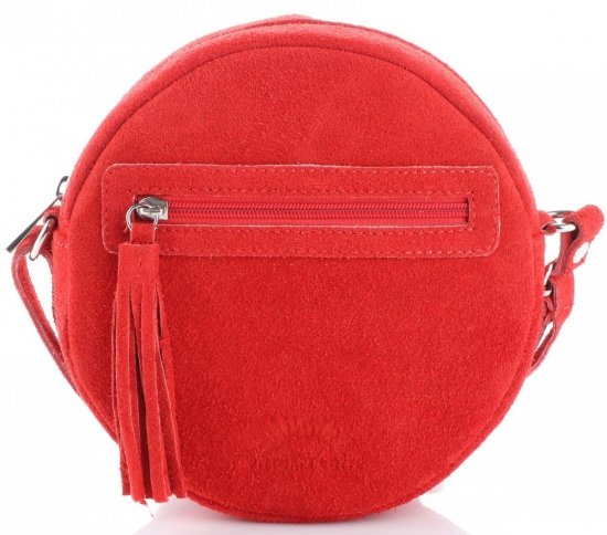 Kožené kabelka listonoška Vittoria Gotti červená V5209C