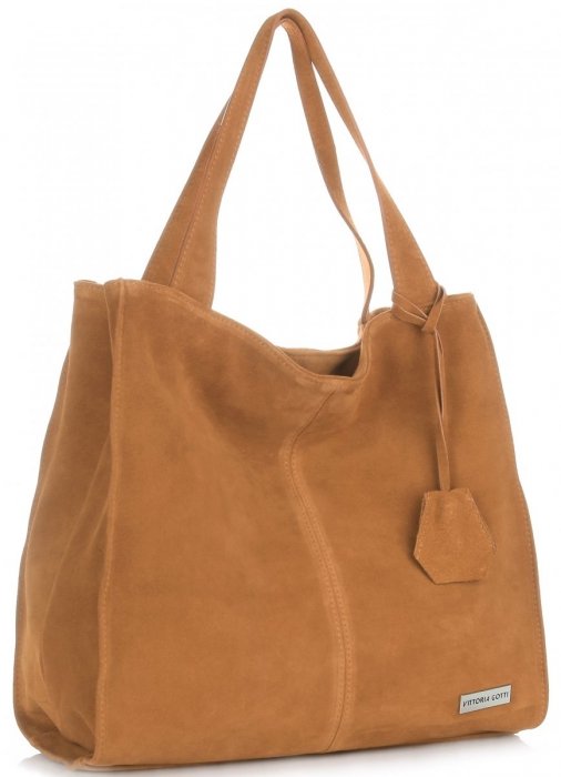 Kožené kabelka shopper bag Vittoria Gotti ryšavá V501