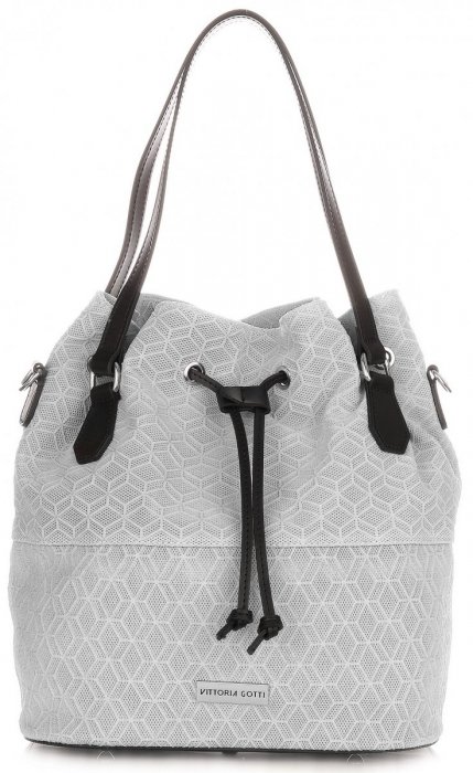 Dámska kabelka shopper bag Vittoria Gotti svetlo šedá V1005