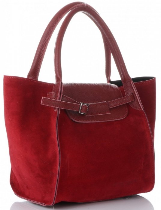 Kožené kabelka kufrík Vittoria Gotti bordová V8101