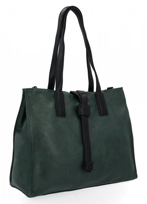 Dámska kabelka shopper bag Hernan fľašková zelená HB0192-1
