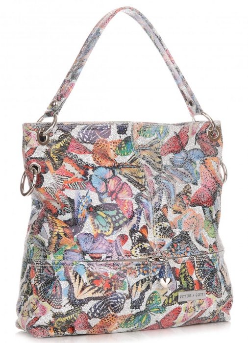 Kožené kabelka univerzálna Vittoria Gotti multikolor V5481