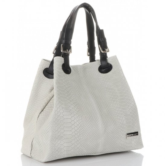 Kožené kabelka shopper bag Vittoria Gotti svetlo béžová V2L