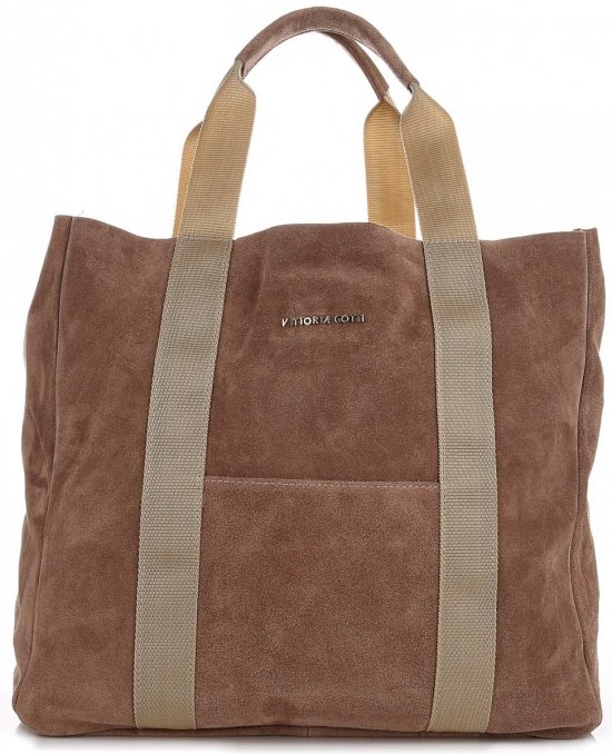 Kožené kabelka shopper bag Vittoria Gotti zemitá V8252