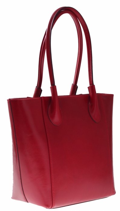 Kožené kabelka univerzálna Genuine Leather 9A červená