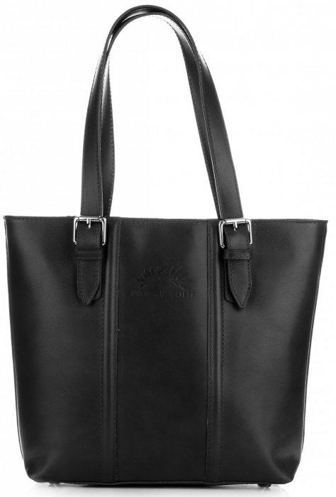 Kožené kabelka klasická Vittoria Gotti čierna V9055