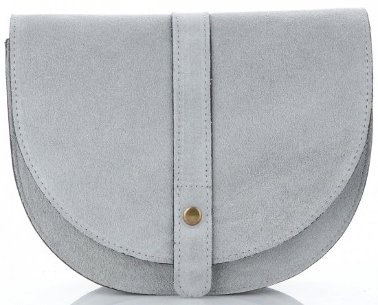 Kožené kabelka listonoška Vittoria Gotti svetlo šedá V5751