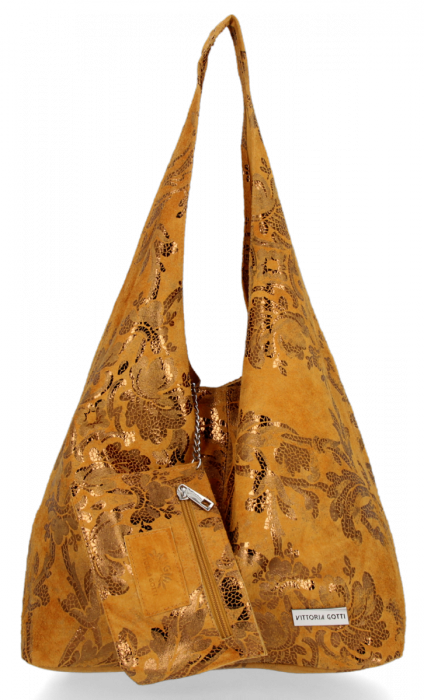 Kožené kabelka shopper bag Vittoria Gotti ryšavá V2473