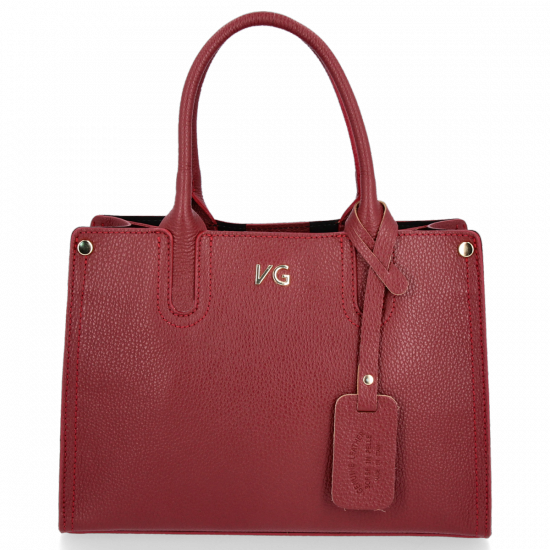 Kožené kabelka kufrík Vittoria Gotti bordová V554050