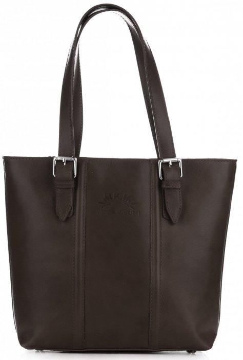 Kožené kabelka klasická Vittoria Gotti čokoládová V9055