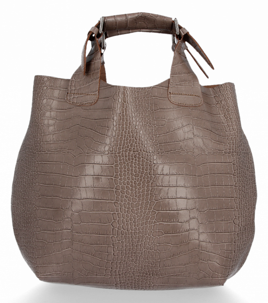 Kožené kabelka shopper bag Vittoria Gotti zemitá VG804
