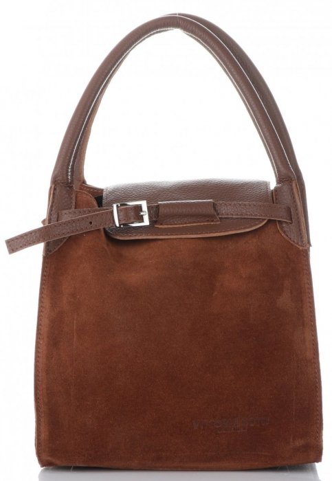 Kožené kabelka kufrík Vittoria Gotti hnedá V8101