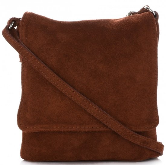 Kožené kabelka listonoška Vittoria Gotti hnedá V401