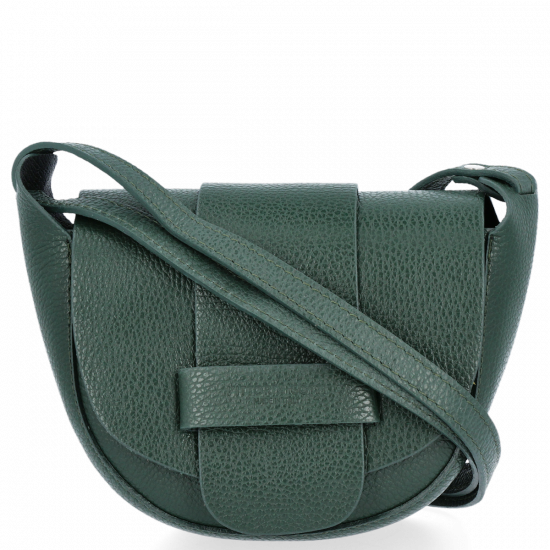 Kožené kabelka listonoška Vittoria Gotti fľašková zelená V1839