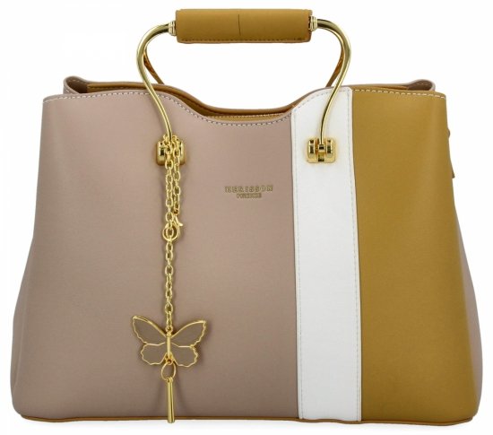 Dámská kabelka kufrík Herisson tmavo béžová 27A152