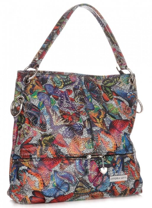 Kožené kabelka univerzálna Vittoria Gotti multikolor V5481