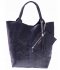 Shopperbag kožená kabelka vzory 3D Tmavě modrá