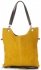 Kožené kabelka listonoška Genuine Leather žlutá 517