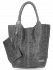 Kožené kabelka shopper bag Vittoria Gotti šedá B22