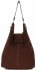 Kožené kabelka shopper bag Vittoria Gotti čokoládová V3292C