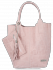 Kožené kabelka shopper bag Vittoria Gotti pudrová růžová B22