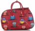 Velká cestovní taška kufřík Or&Mi vzor v sovy Multicolor - Červená