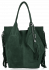 Kožené kabelka shopper bag Vittoria Gotti lahvově zelená B16
