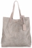 Kožená kabelka Shopper Bags kosmetickou kapsičkou Světle šedá