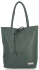 Kožené kabelka shopper bag Vittoria Gotti lahvově zelená V21E