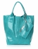 Kožené kabelky Shopper bag Lakované mořská