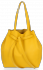 Bőr táska shopper bag Genuine Leather sárga 1158