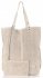 Bőr táska shopper bag Vittoria Gotti bézs V22