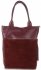 Bőr táska shopper bag Vittoria Gotti bordó V270